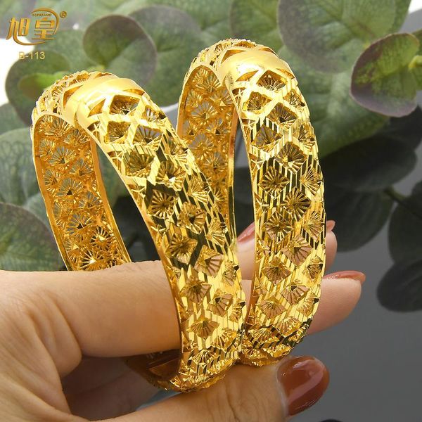 bangle xuhuang hollow carved gold color bangles for women africa wedding 24k bracelets wholesale designer fashion jewelry middle east, Black
bangle xuhuang hollow carved gold color bangles for women africa wedding 24k bracelets wholesale designer fashion jewelry middle east, Black