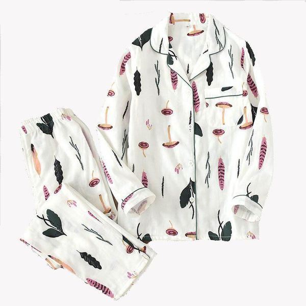 mushroom printed pajama women sleepwear 100% cotton gauze simplicity set long sleeve turn down collar household clothes, Black;red
mushroom printed pajama women sleepwear 100% cotton gauze simplicity set long sleeve turn down collar household clothes, Black;red