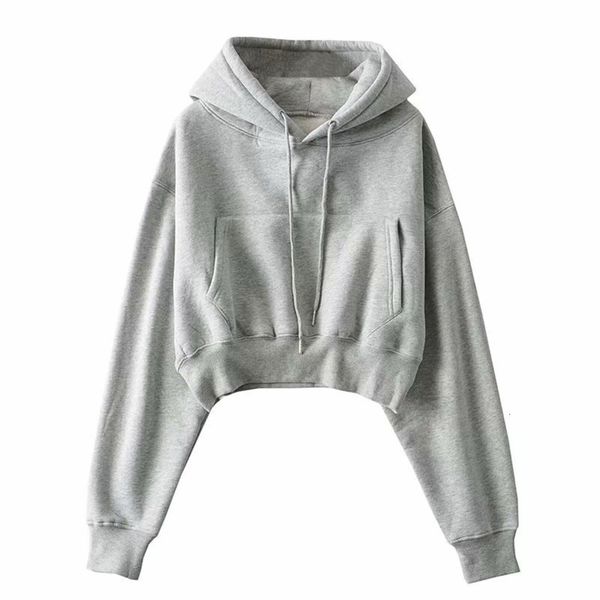 street high waist women's autumn and winter slim plush hooded short sweater top, Black
street high waist women's autumn and winter slim plush hooded short sweater top, Black