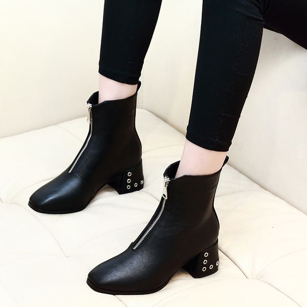 boots autumn black soft leather motorcycle women zip med high heel martin rivet designer shoes for g0144 jce7
boots autumn black soft leather motorcycle women zip med high heel martin rivet designer shoes for g0144 jce7
