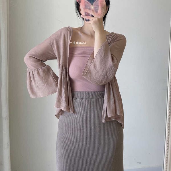 womengaga korean loose casual women flare sleeve cotton linen minimalist style summer ruffle shirt full sleeve blouse mh58 210603, White
womengaga korean loose casual women flare sleeve cotton linen minimalist style summer ruffle shirt full sleeve blouse mh58 210603, White