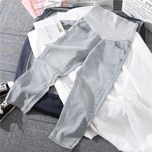 maternity bottoms long loose light blue pregnant women jeans hold abdominal high waist plus size wide leg denim trousers straight, White
maternity bottoms long loose light blue pregnant women jeans hold abdominal high waist plus size wide leg denim trousers straight, White