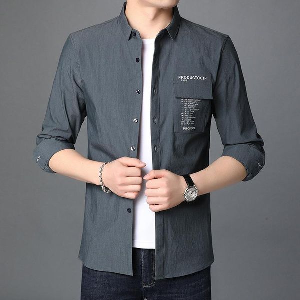 men's dress shirts 2021 work shirt spring long sleeve lapel solid color multi pocket trend cardigan wear, White;black
men's dress shirts 2021 work shirt spring long sleeve lapel solid color multi pocket trend cardigan wear, White;black