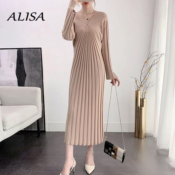 casual dresses women french elegant knitted dress autumn winter v-neck straight sweater ladies office black midi, Black;gray
casual dresses women french elegant knitted dress autumn winter v-neck straight sweater ladies office black midi, Black;gray