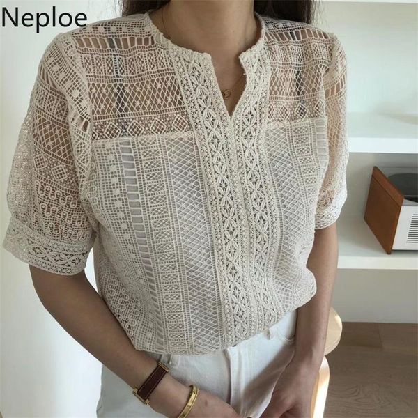 women's blouses & shirts neploe temperament womens korean chic hollow out heavy lace crochet floral summer elegant female 96275, White
women's blouses & shirts neploe temperament womens korean chic hollow out heavy lace crochet floral summer elegant female 96275, White