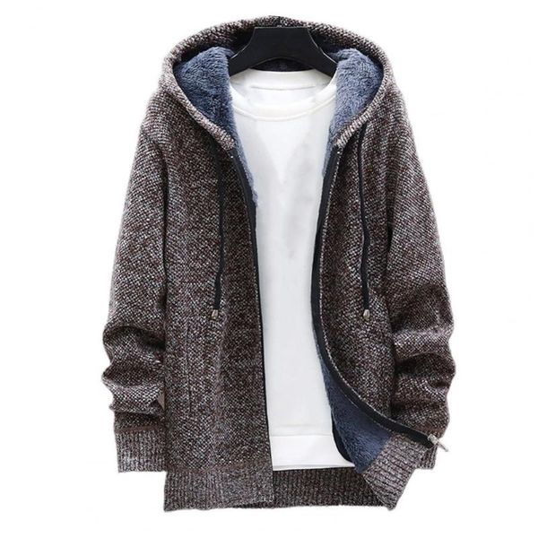 men's sweaters men cardigan long sleeve hooded zipper closure sweater casual drawstring pockets warm outerwear autumn winter, White;black
men's sweaters men cardigan long sleeve hooded zipper closure sweater casual drawstring pockets warm outerwear autumn winter, White;black