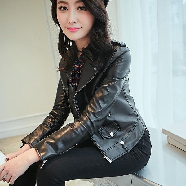 women's leather & faux genuine jacket 2021 spring autumn coats and jackets women short real sheepskin coat chaqueta cuero mujer 227 pph, Black
women's leather & faux genuine jacket 2021 spring autumn coats and jackets women short real sheepskin coat chaqueta cuero mujer 227 pph, Black