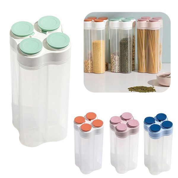kitchen grain storage box transparent organizer moisture-proof lid case 4 adjustable parts bottles & jars
kitchen grain storage box transparent organizer moisture-proof lid case 4 adjustable parts bottles & jars