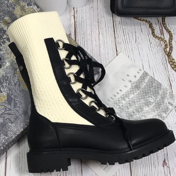 womens designer socks boots fall winter fashion martin leather stitching elastic embroidery technical fabric size 35-40, Black
womens designer socks boots fall winter fashion martin leather stitching elastic embroidery technical fabric size 35-40, Black