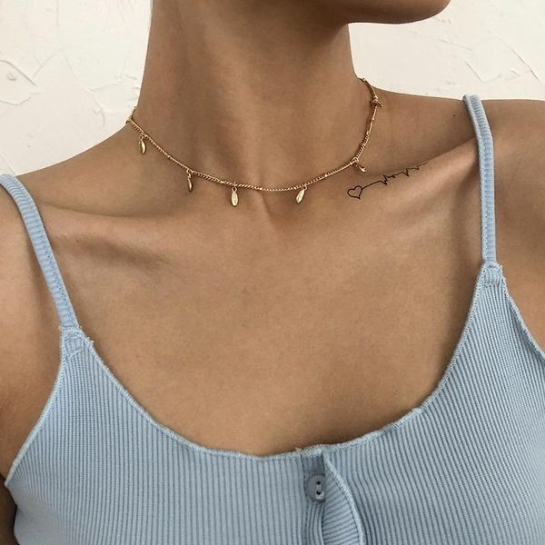 chokers simple geometric necklace alloy retro thin chains necklaces for women choker gothic luxury jewelry wholesale bulk, Golden;silver
chokers simple geometric necklace alloy retro thin chains necklaces for women choker gothic luxury jewelry wholesale bulk, Golden;silver