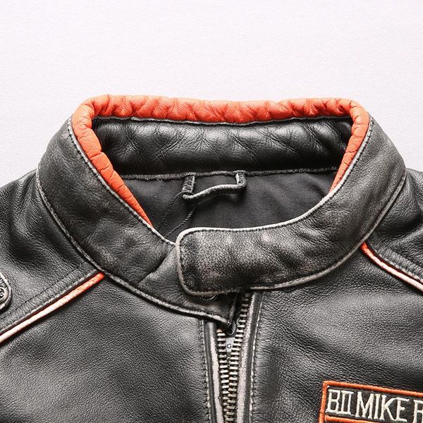 mens cow jackets outwear vintage thick genuine leather motorcycle biker jacket male fast ship men's & faux, Black
mens cow jackets outwear vintage thick genuine leather motorcycle biker jacket male fast ship men's & faux, Black