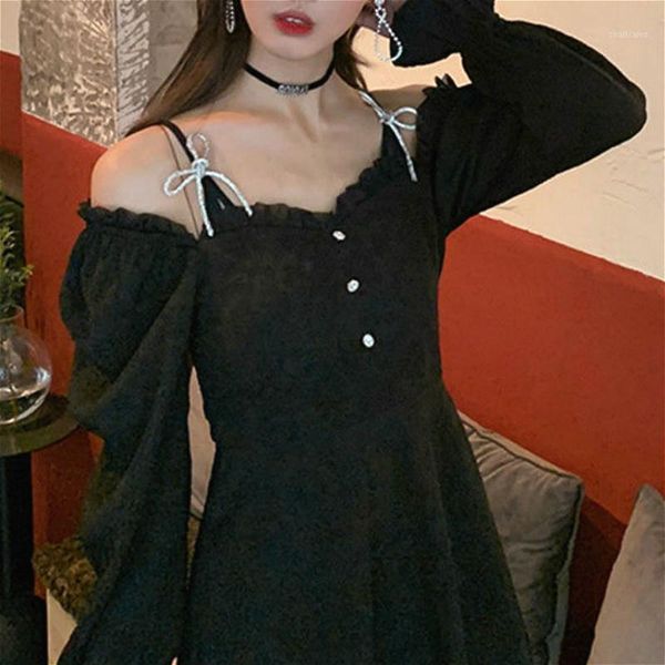 casual dresses french mini dress women vintage party midi y2k long sleeve spaghetti strap one piece korean 2021 autumn, Black;gray
casual dresses french mini dress women vintage party midi y2k long sleeve spaghetti strap one piece korean 2021 autumn, Black;gray