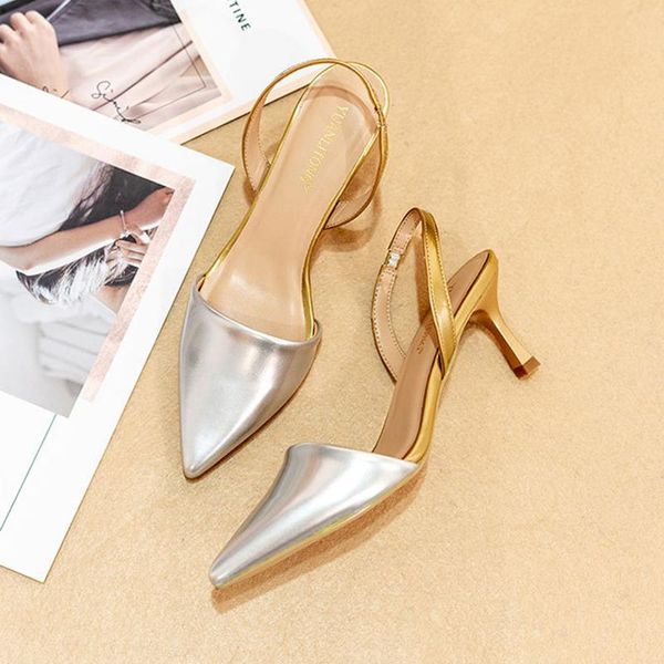 dress shoes 2021 elegant business silver high heels ladies quality pointed office pumps summer commuter non-slip women's trend, Black
dress shoes 2021 elegant business silver high heels ladies quality pointed office pumps summer commuter non-slip women's trend, Black