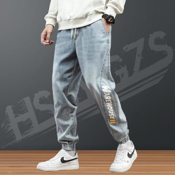 men's jeans slim fit men pants harajuku fashion boyfriend letter printing streetwear denim jogger kpop clothes harem trousers, Blue
men's jeans slim fit men pants harajuku fashion boyfriend letter printing streetwear denim jogger kpop clothes harem trousers, Blue