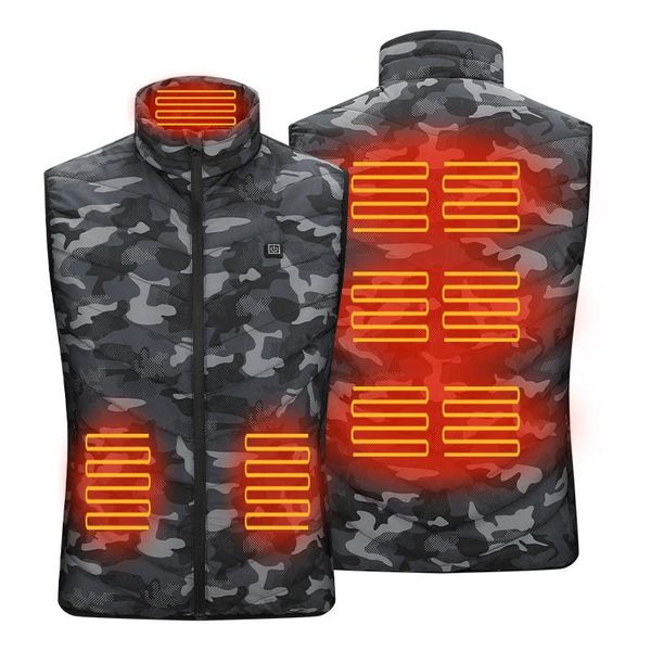 men's vests winter thick warm cotton jacket vest camouflage smart heating usb infrared cold resistant fashion clothing, Black;white
men's vests winter thick warm cotton jacket vest camouflage smart heating usb infrared cold resistant fashion clothing, Black;white