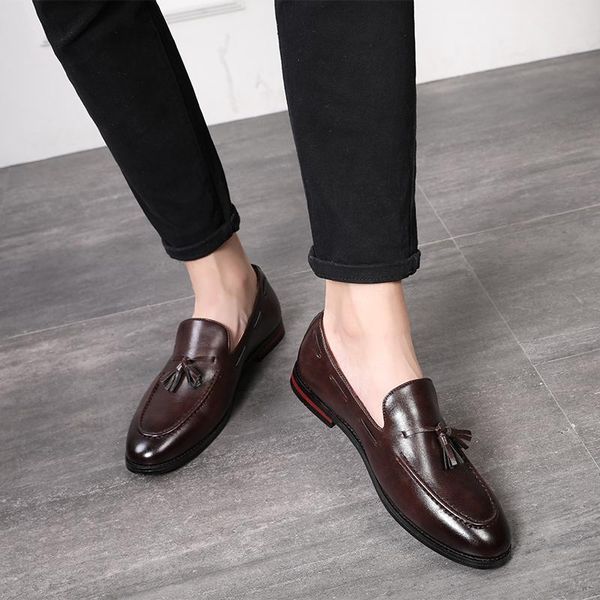dress shoes formal men leather office classic loafers luxury business male elegant, Black
dress shoes formal men leather office classic loafers luxury business male elegant, Black