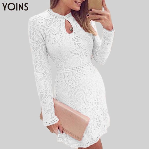 dresses yoins women elegant white lace hollow out dress 2021 summer chic round neck wrap mini sundress casual long sleeve vestidos robe, Black;gray
dresses yoins women elegant white lace hollow out dress 2021 summer chic round neck wrap mini sundress casual long sleeve vestidos robe, Black;gray