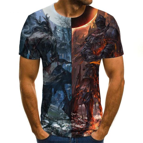 men's t-shirts 2021 summer t-shirt 3d digital printing dark soul loose trend short-sleeved clothing, White;black
men's t-shirts 2021 summer t-shirt 3d digital printing dark soul loose trend short-sleeved clothing, White;black