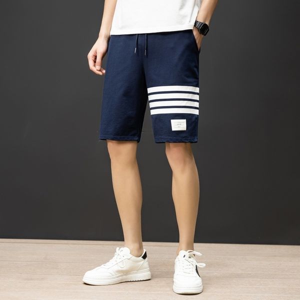 2021 thin cotton leisure sports shorts 5-inch beach men's t-b knitted pants four bars, White;black
2021 thin cotton leisure sports shorts 5-inch beach men's t-b knitted pants four bars, White;black