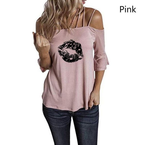women's t-shirt cartoon music note lips letter print flare sleeve shirt female summer half women lover girlfriend gift femme, White
women's t-shirt cartoon music note lips letter print flare sleeve shirt female summer half women lover girlfriend gift femme, White
