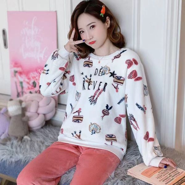 womens pajamas set autumn and winter ladies pajamas flannel long-sleeved pajamas women cute animal womens home service, Black;red
womens pajamas set autumn and winter ladies pajamas flannel long-sleeved pajamas women cute animal womens home service, Black;red