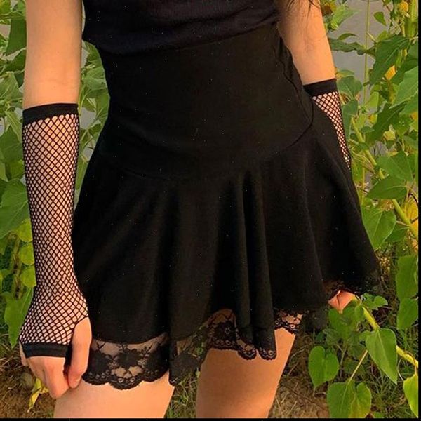 solid high waist sweetown womens skirt black goth pleated punk style vintage mini skirts lace edge
solid high waist sweetown womens skirt black goth pleated punk style vintage mini skirts lace edge