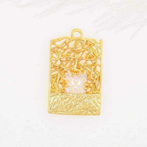 creative natural teng strip ins square auspicious vintage necklace pendant diy jewelry chains, Silver
creative natural teng strip ins square auspicious vintage necklace pendant diy jewelry chains, Silver