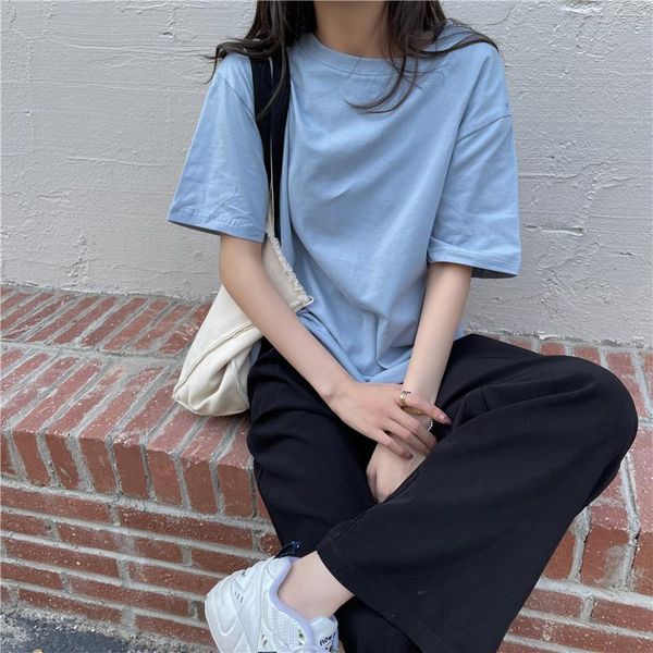 women's t-shirt hzirip short sleeves all match stylish casual 2021 cotton loose solid brief streetwear minimalist summer women t-shirt, White
women's t-shirt hzirip short sleeves all match stylish casual 2021 cotton loose solid brief streetwear minimalist summer women t-shirt, White