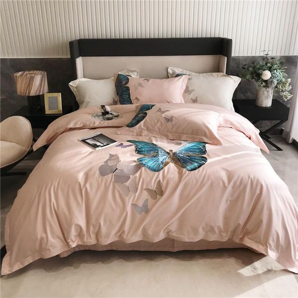 4pcs butterfly embroidered duvet cover set egypt cotton solid pink white fitted bed sheets 3d style king bedding pillowcases sets
4pcs butterfly embroidered duvet cover set egypt cotton solid pink white fitted bed sheets 3d style king bedding pillowcases sets