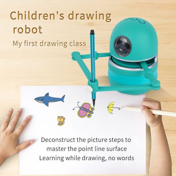 Quincy Magic Q Drawing Robot for Kid Science Toys Student Learning Draw Intelligence Automatic USB Rechargeable Robot Toy
Quincy Magic Q Drawing Robot for Kid Science Toys Student Learning Draw Intelligence Automatic USB Rechargeable Robot Toy