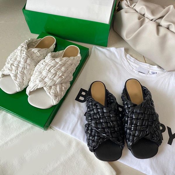 shoes woman braided woven purple leather mules flat slippers women nude slides ladies beach, Black 
shoes woman braided woven purple leather mules flat slippers women nude slides ladies beach, Black