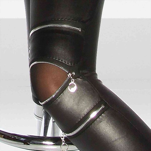 z20 faux leather fashion high women legging elastic skinny zippers pants hole pu leggins mujer, Black
z20 faux leather fashion high women legging elastic skinny zippers pants hole pu leggins mujer, Black