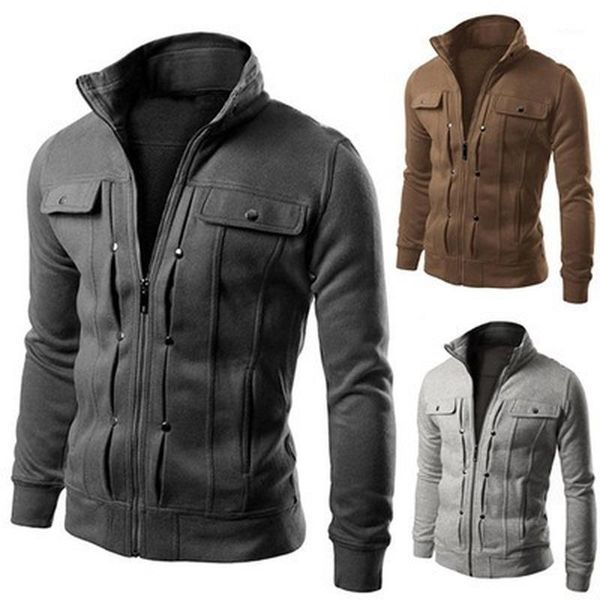 men's jackets kalenmos men jacket fashion stand collar button decoration sweater coat solid color zipper 4xl large size cardigan, Black;brown
men's jackets kalenmos men jacket fashion stand collar button decoration sweater coat solid color zipper 4xl large size cardigan, Black;brown