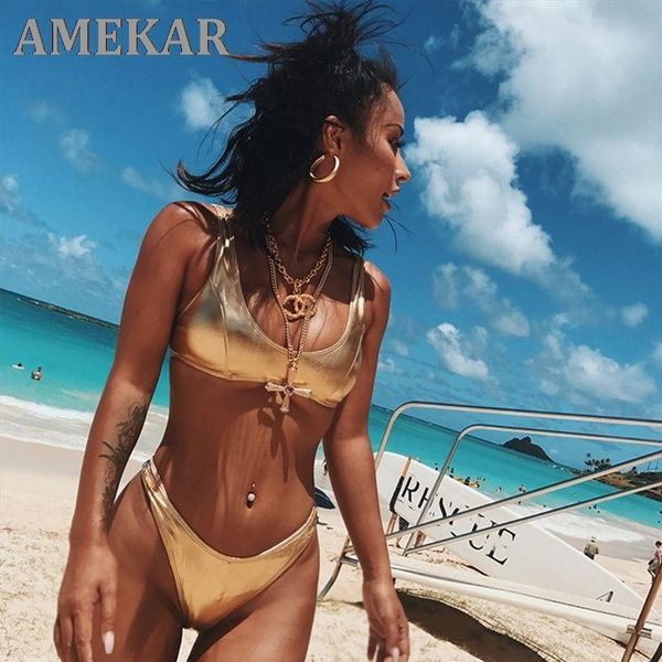 women's swimwear 2021 bikinis silver golden color women bandage bikini set push-up padded bra swimsuit suit brazilian, White;black
women's swimwear 2021 bikinis silver golden color women bandage bikini set push-up padded bra swimsuit suit brazilian, White;black