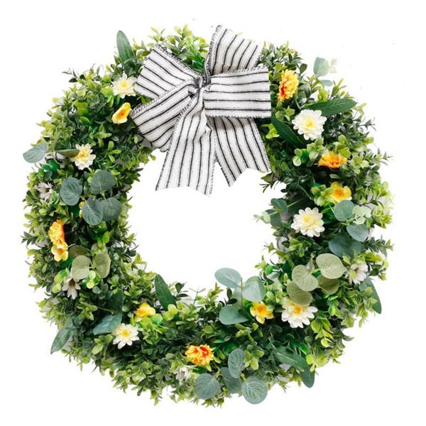 decorative flowers & wreaths 1 pcs fashion artificial flower wreath hanging front door creative green leaf garland decor for wedding party e
decorative flowers & wreaths 1 pcs fashion artificial flower wreath hanging front door creative green leaf garland decor for wedding party e