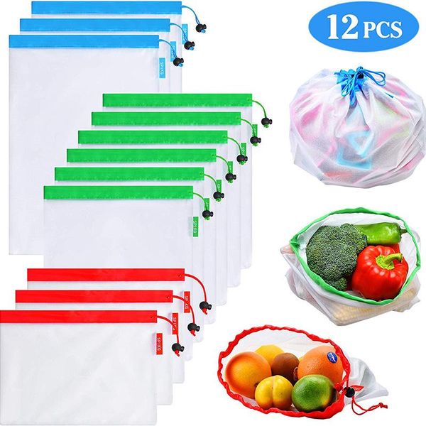 storage bags 12pack reusable mesh produce washable eco friendly lightweight for grocery shopping fruit vegetable net bag
storage bags 12pack reusable mesh produce washable eco friendly lightweight for grocery shopping fruit vegetable net bag