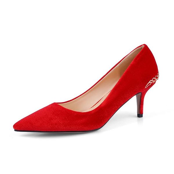 dress shoes novel2021 wine red women's high-heeled banquet slim heels bridal wedding, Black
dress shoes novel2021 wine red women's high-heeled banquet slim heels bridal wedding, Black