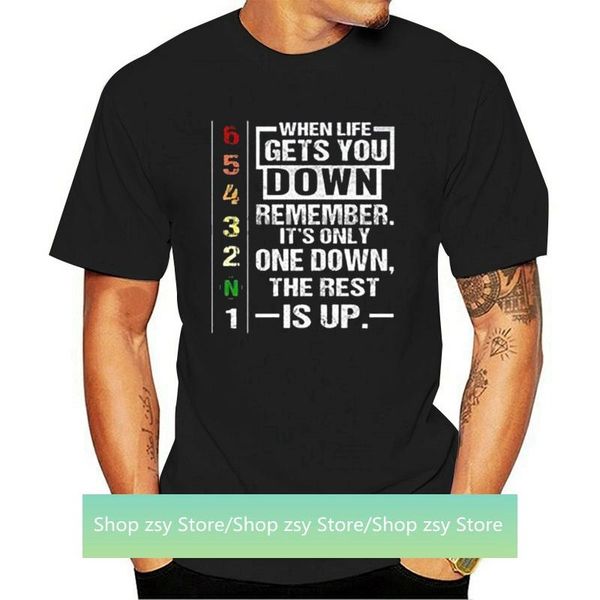 men's t-shirts when life gets you down remember its only one the rest is up men t-shirt, White;black
men's t-shirts when life gets you down remember its only one the rest is up men t-shirt, White;black