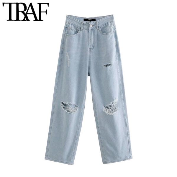 women chic fashion ripped detail wide leg jeans vintage high waist zipper fly female ankle denim pants mujer 210507, Blue
women chic fashion ripped detail wide leg jeans vintage high waist zipper fly female ankle denim pants mujer 210507, Blue