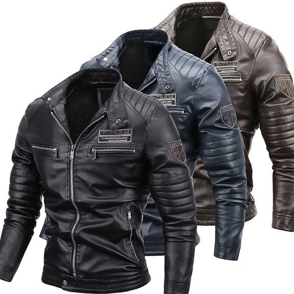 autumn winter men leather jacket parkas men motorcycle pu biker leather jacket zipper hooded male casual leather coats outerwear 211111, Black
autumn winter men leather jacket parkas men motorcycle pu biker leather jacket zipper hooded male casual leather coats outerwear 211111, Black