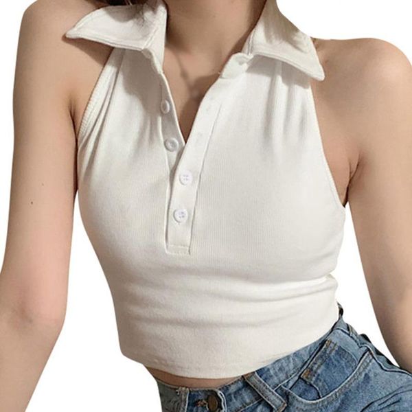 women's tanks & camis ladies net red same lapel vest retro solid color halter small sling slim summer streetwear, White
women's tanks & camis ladies net red same lapel vest retro solid color halter small sling slim summer streetwear, White