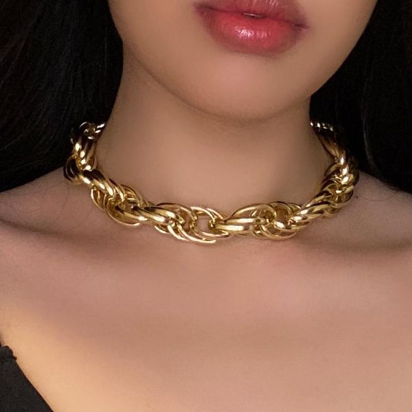punk multi layered golden exaggerated thick chain choker collier hip hop chunky aluminum collar statement necklace party jewelry pendant nec, Silver
punk multi layered golden exaggerated thick chain choker collier hip hop chunky aluminum collar statement necklace party jewelry pendant nec, Silver