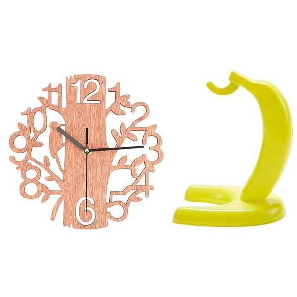 creative tree shaped wooden wall clock house living room decoration with plastic banana hanger hooks & rails
creative tree shaped wooden wall clock house living room decoration with plastic banana hanger hooks & rails