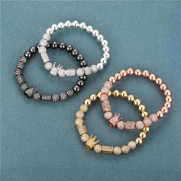 2018 brand trendy imperial crown charm bracelets 8mm micro pave cz round bead women men copper jewelry pulseras mujer bileklik 108 r2, Golden;silver
2018 brand trendy imperial crown charm bracelets 8mm micro pave cz round bead women men copper jewelry pulseras mujer bileklik 108 r2, Golden;silver
