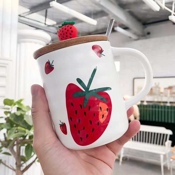 mugs ceramic cute strawberry mug spoon lid cartoon coffee tea milk drinkware cups household study living room supplies
mugs ceramic cute strawberry mug spoon lid cartoon coffee tea milk drinkware cups household study living room supplies
