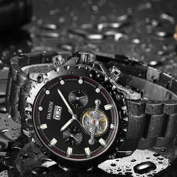 wristwatches haiqin automatic mechanical black steel men watch sport watches for waterproof tourbillon reloj hombres, Slivery;brown
wristwatches haiqin automatic mechanical black steel men watch sport watches for waterproof tourbillon reloj hombres, Slivery;brown