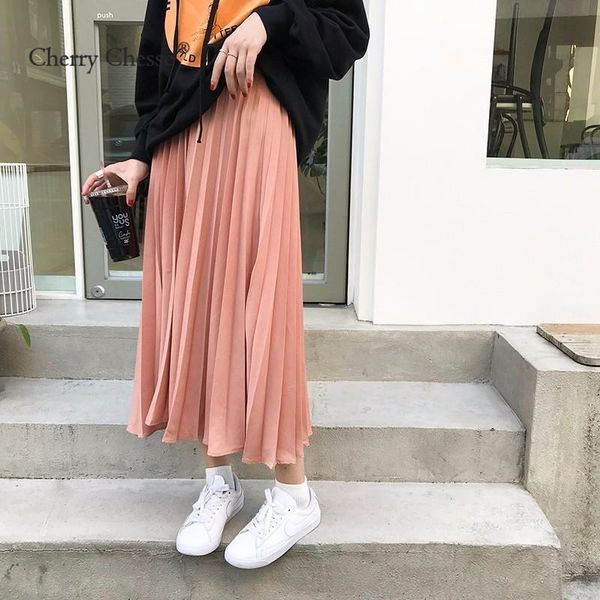 skirts cherry chesse solid pleated women skirt empire elastic wasit bottoms female autumn casual, Black
skirts cherry chesse solid pleated women skirt empire elastic wasit bottoms female autumn casual, Black