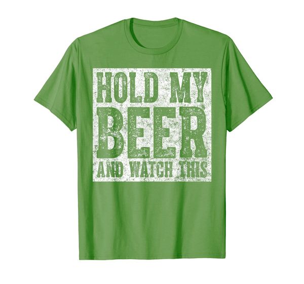 cute drinking gift hold my beer and watch this casual shirt, White;black 
cute drinking gift hold my beer and watch this casual shirt, White;black