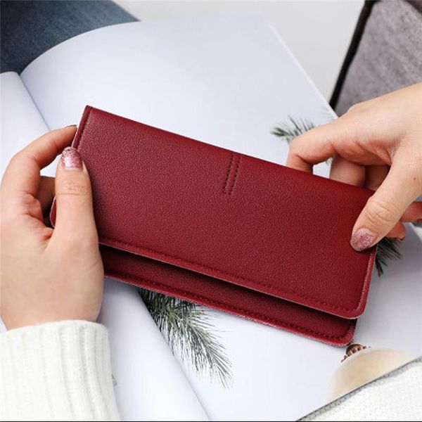wallets pu leather long purse women fashion slim money bag female holder thin foldable clutch for ladies, Red;black
wallets pu leather long purse women fashion slim money bag female holder thin foldable clutch for ladies, Red;black