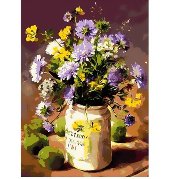 paintings frame diy painting by numbers canvas kits colored flower picture gift for home decors 40x50cm
paintings frame diy painting by numbers canvas kits colored flower picture gift for home decors 40x50cm